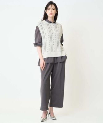 透かし編みニットベスト