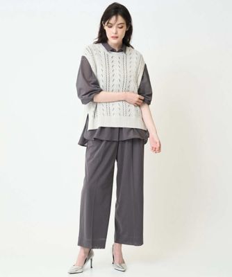 透かし編みニットベスト