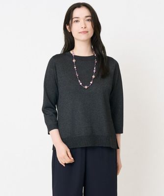 ＜CHRISTIAN AUJARD (Women)＞［アンサンブル対応］７分袖ラメニット