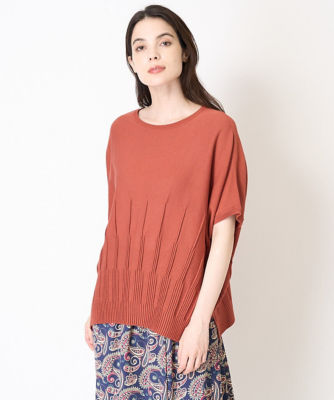 【SALE】CHRISTIAN AUJARD (Women)/クリスチャン オジャール [ドライタッチ]フレンチスリーブニット オレンジ17 トップス【三越伊勢丹/公式】