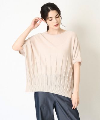 ［ドライタッチ］フレンチスリーブニット