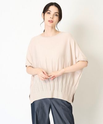 ［ドライタッチ］フレンチスリーブニット