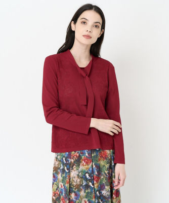 クリスチャンオジャール（christianaujard）/[アンサンブル対応]メッシュ柄ボウタイニット アンサンブル対応］メッシュ柄ボウタイニット | CHRISTIAN AUJARD