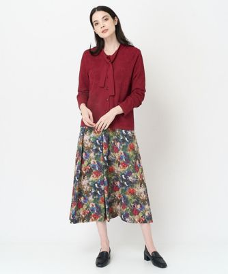 アンサンブル対応］メッシュ柄ボウタイニット | CHRISTIAN AUJARD