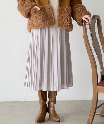 CHRISTIAN AUJARD (Women)/クリスチャン オジャール ウエストゴムプリーツスカート 82パールベージュ ロングスカート【三越伊勢丹/公式】