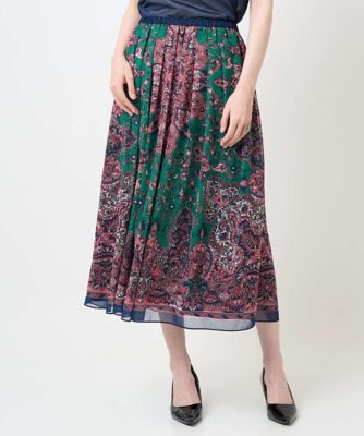 ＜CHRISTIAN AUJARD (Women)＞ＲＡＴＴＩペイズリープリントスカート