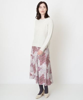 クラシカルペイズリープリントスカート