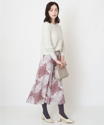 クラシカルペイズリープリントスカート