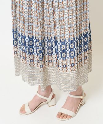 ジオメトリックチェーンプリントスカート
