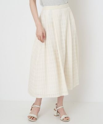 ＜CHRISTIAN AUJARD (Women)＞シアーチェックＡラインスカート