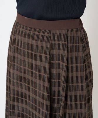 シアーチェックAラインスカート | CHRISTIAN AUJARD (Women