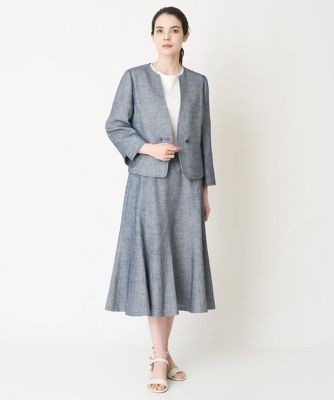 ［セットアップ対応］シャンブレーツィードスカート