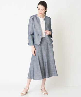 ［セットアップ対応］シャンブレーツィードスカート