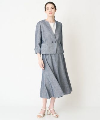 ［セットアップ対応］シャンブレーツィードスカート