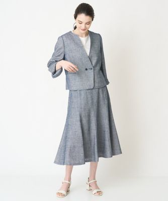 ［セットアップ対応］シャンブレーツィードスカート