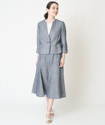 ［セットアップ対応］シャンブレーツィードスカート