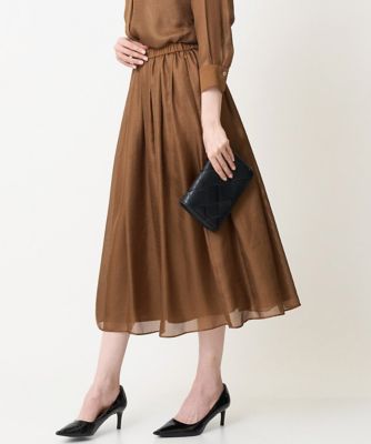 CHRISTIAN AUJARD (Women)/クリスチャン オジャール [セットアップ対応]タックフレアースカート ベージュ84 ロングスカート【三越伊勢丹/公式】