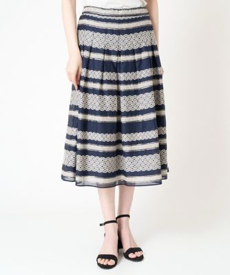 クリスチャンオジャール（christianaujard）/オリジナルラメボーダージャガードスカート オリジナルラメボーダージャガードスカート | CHRISTIAN AUJARD (Women