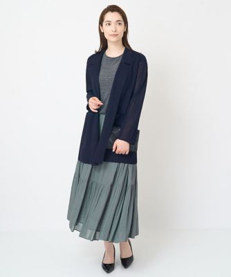 ［接触冷感・ドライタッチ］ウエストゴムティアードスカート