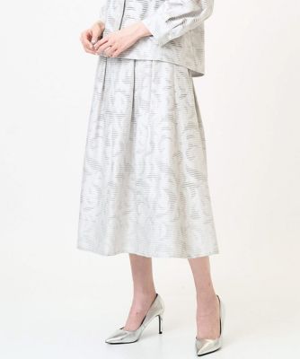 ＜CHRISTIAN AUJARD (Women)＞［セットアップ対応］ジャカードタックスカート