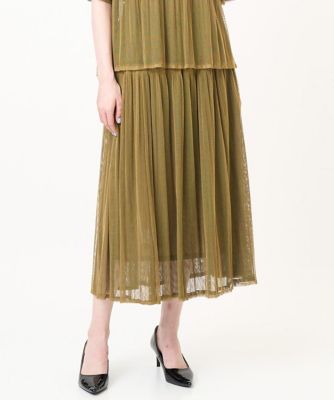 ＜CHRISTIAN AUJARD (Women)＞［セットアップ対応］プリーツチュールスカート
