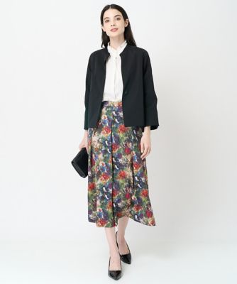 ぼかしフラワープリントスカート