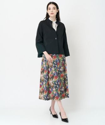 ぼかしフラワープリントスカート
