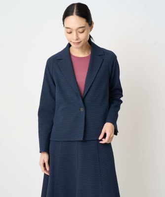 極美品❤️Christian Dior ノーカラージャケット　紺　比翼ボタン 金ボタンテーラードジャケット[品番：AMTW0009376]｜JUNOAH