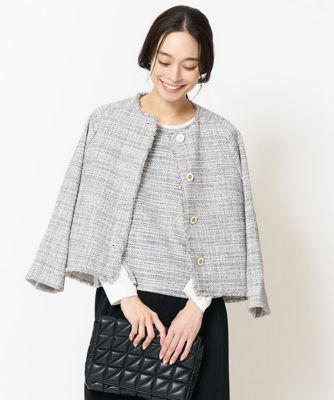 ＜CHRISTIAN AUJARD (Women)＞［セットアップ対応］シャイニーツィードジャケット