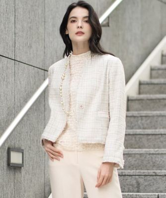 ＜CHRISTIAN AUJARD (Women)＞［セットアップ対応］シャイニーツィードジャケット
