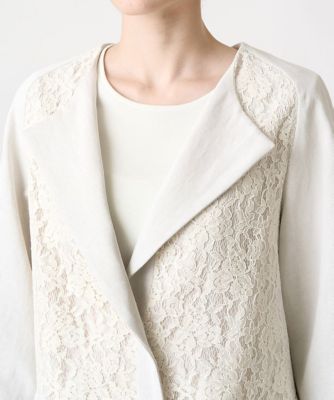 ［セットアップ対応］レースデザインボレロジャケット