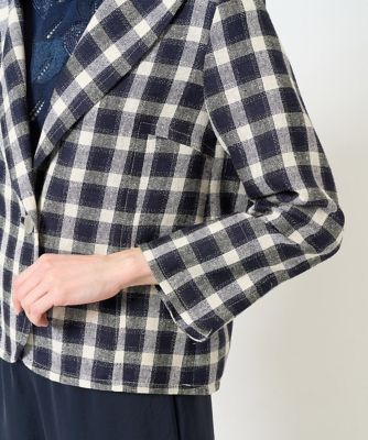 ［セットアップ対応］ブロックチェックツィードジャケット