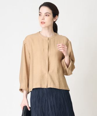 【SALE】CHRISTIAN AUJARD (Women)/クリスチャン オジャール [冷房対策]バックポイントノーカラージャケット ベージュ83 コート・ジャケット【三越伊勢丹/公式】