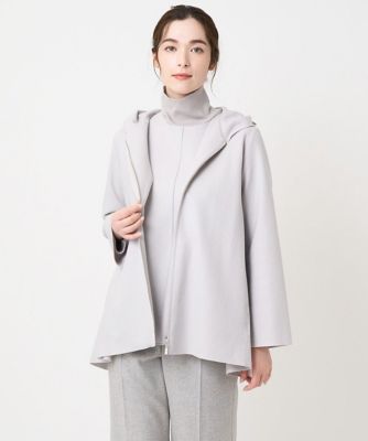 CHRISTIAN AUJARD (Women)/クリスチャン オジャール フード付ジップアップ羽織り 91ライトグレー アウター【三越伊勢丹/公式】
