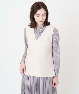 Ｖネックレイヤードカットソー