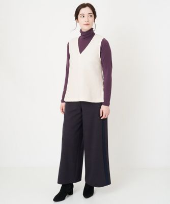 Ｖネックレイヤードカットソー