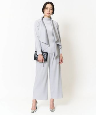 ［軽い・保温性・セットアップ対応］プリーツデザインカットソー