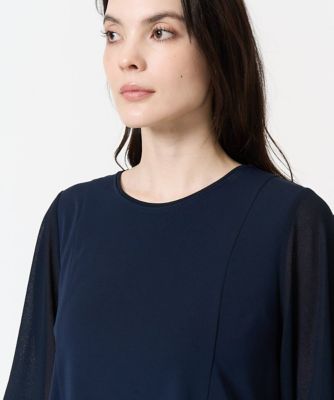 ［接触冷感・吸汗速乾性／アンサンブル対応］フレアスリーブカットソー