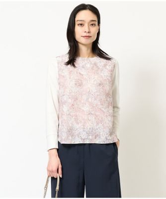 【SALE】CHRISTIAN AUJARD (Women)/クリスチャン オジャール [セットアップ対応]モダン更紗プリントカットソー ピンク01 トップス【三越伊勢丹/公式】