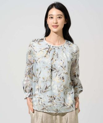 ＜CHRISTIAN AUJARD (Women)＞［セットアップ対応］フラワープリントシアーカットソー