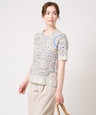 ＜CHRISTIAN AUJARD (Women)＞タイルパターンプリントカットソー