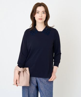 ［衿着脱可能］プルオーバーカットソー