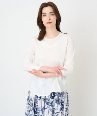 ［衿着脱可能］プルオーバーカットソー
