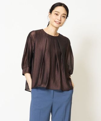 【SALE】CHRISTIAN AUJARD (Women)/クリスチャン オジャール デザインジャージートップス ブラウン87 【三越伊勢丹/公式】