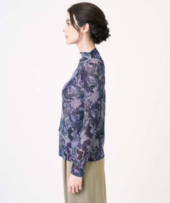 モダン更紗プリント長袖カットソー | CHRISTIAN AUJARD (Women