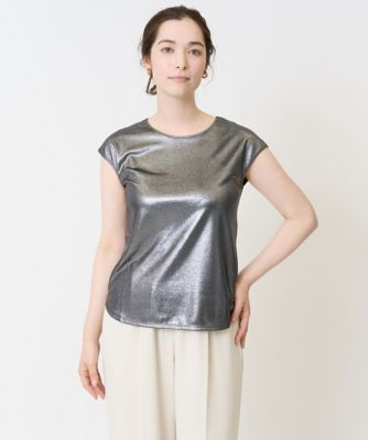 CHRISTIAN AUJARD (Women)/クリスチャン オジャール 箔プリントベーシックカットソー ダークグレー93 トップス【三越伊勢丹/公式】