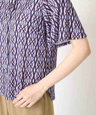 ［ドライタッチ］ボウタイデザインプリントカットソー