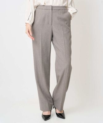 CHRISTIAN AUJARD (Women)/クリスチャン オジャール ストライプストレートパンツ 84ブラウン パンツ・ズボン【三越伊勢丹/公式】