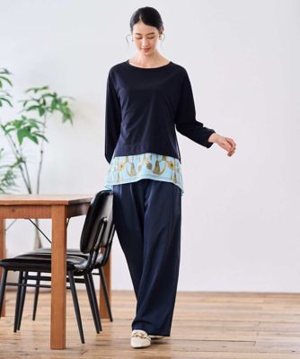セットアップ対応］シャイニーツイルタックワイドパンツ | CHRISTIAN
