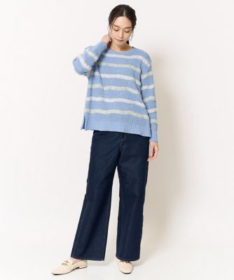 シャイニーデニムパンツ